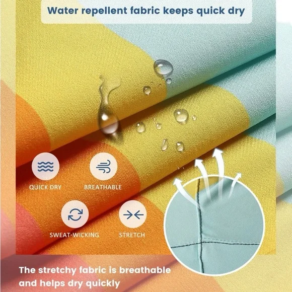 Maamgic ZestZebra Rainbow Striped Swim Trunks Men’s XL - Picture 2 of 13